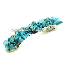 Hematite Handmade Woven Turquoise Chip Gemstone Hairpin & Hair Jewelry